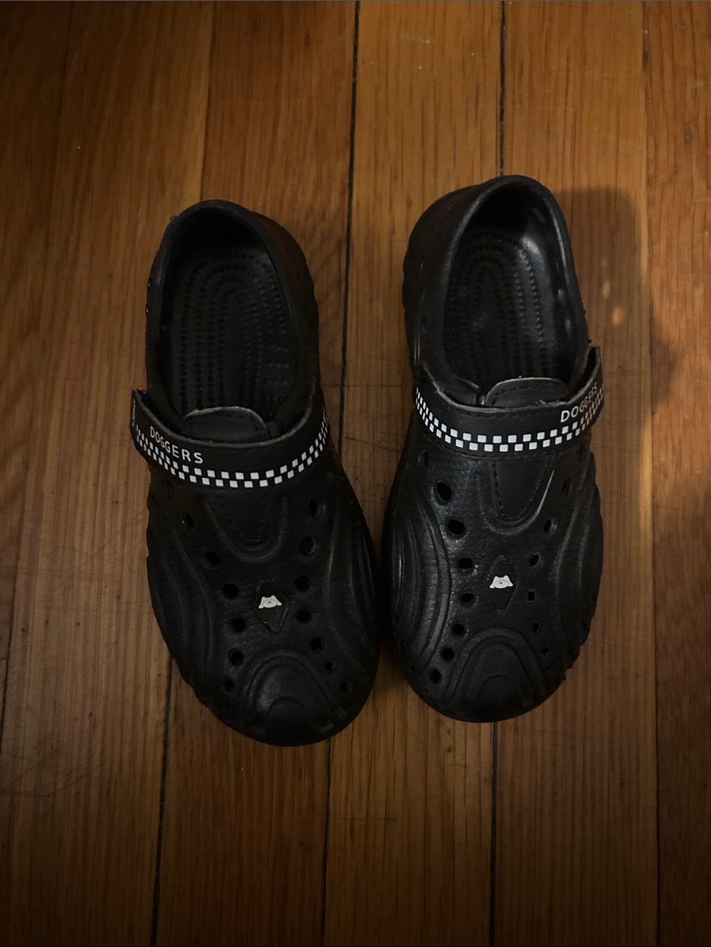 Kids Black Water Clogs with Adjustable Strap